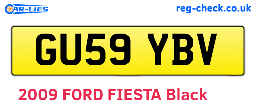 GU59YBV are the vehicle registration plates.