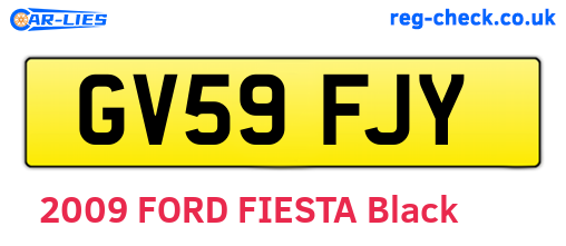 GV59FJY are the vehicle registration plates.