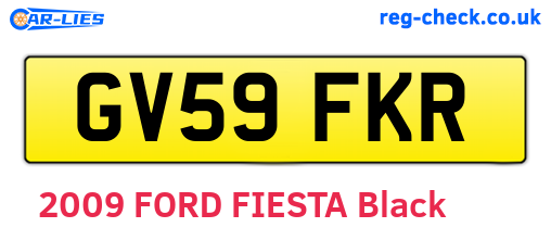 GV59FKR are the vehicle registration plates.