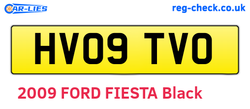 HV09TVO are the vehicle registration plates.