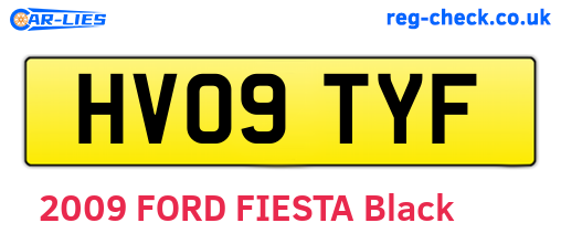 HV09TYF are the vehicle registration plates.
