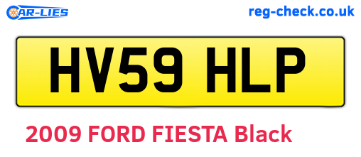 HV59HLP are the vehicle registration plates.