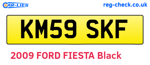 KM59SKF are the vehicle registration plates.
