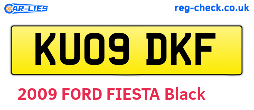 KU09DKF are the vehicle registration plates.