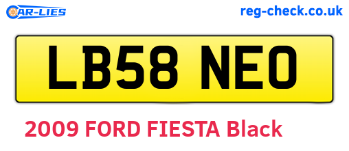 LB58NEO are the vehicle registration plates.