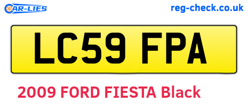 LC59FPA are the vehicle registration plates.