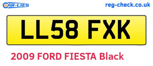 LL58FXK are the vehicle registration plates.