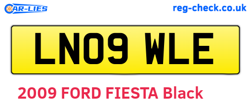 LN09WLE are the vehicle registration plates.