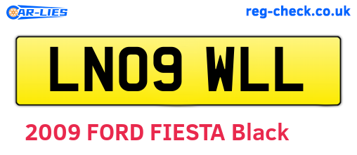 LN09WLL are the vehicle registration plates.
