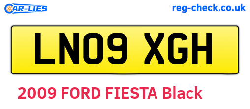 LN09XGH are the vehicle registration plates.