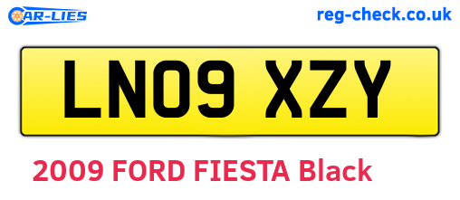 LN09XZY are the vehicle registration plates.