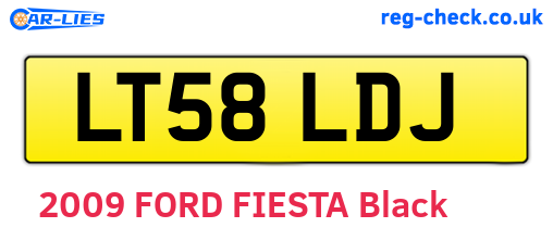 LT58LDJ are the vehicle registration plates.