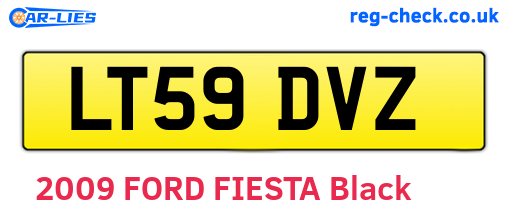 LT59DVZ are the vehicle registration plates.