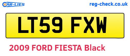 LT59FXW are the vehicle registration plates.