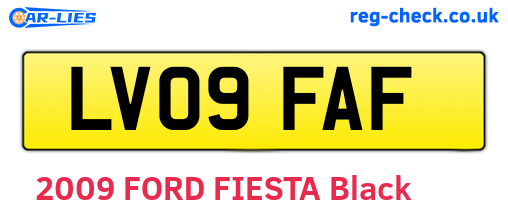 LV09FAF are the vehicle registration plates.