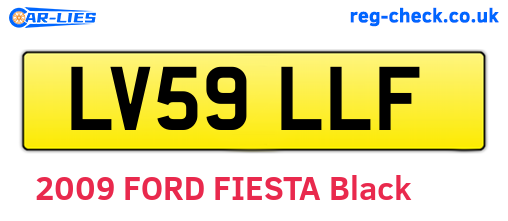 LV59LLF are the vehicle registration plates.