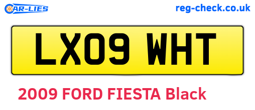 LX09WHT are the vehicle registration plates.