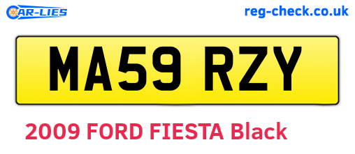 MA59RZY are the vehicle registration plates.