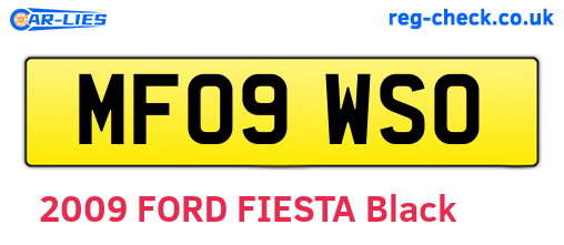 MF09WSO are the vehicle registration plates.