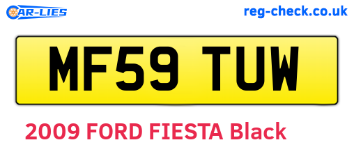 MF59TUW are the vehicle registration plates.