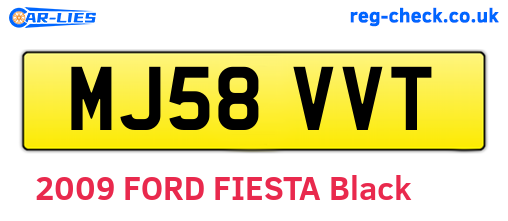 MJ58VVT are the vehicle registration plates.