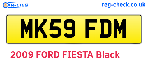 MK59FDM are the vehicle registration plates.