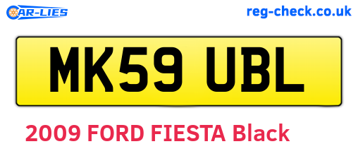 MK59UBL are the vehicle registration plates.