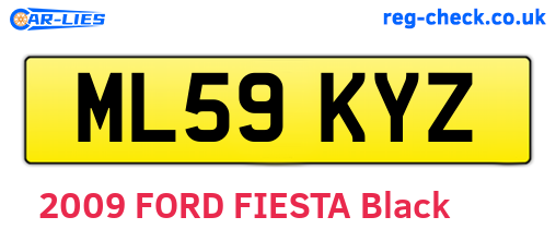 ML59KYZ are the vehicle registration plates.