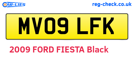 MV09LFK are the vehicle registration plates.