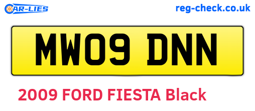 MW09DNN are the vehicle registration plates.