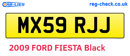MX59RJJ are the vehicle registration plates.