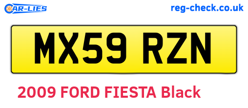 MX59RZN are the vehicle registration plates.