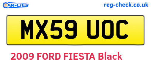 MX59UOC are the vehicle registration plates.