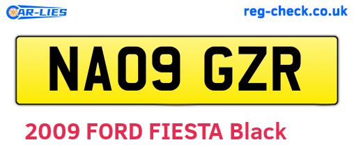 NA09GZR are the vehicle registration plates.