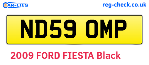 ND59OMP are the vehicle registration plates.
