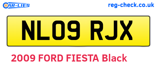 NL09RJX are the vehicle registration plates.