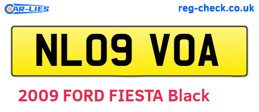 NL09VOA are the vehicle registration plates.