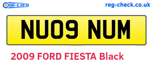 NU09NUM are the vehicle registration plates.