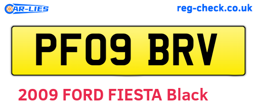 PF09BRV are the vehicle registration plates.