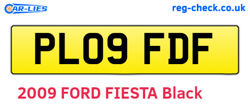 PL09FDF are the vehicle registration plates.