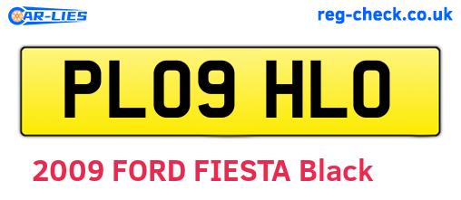 PL09HLO are the vehicle registration plates.