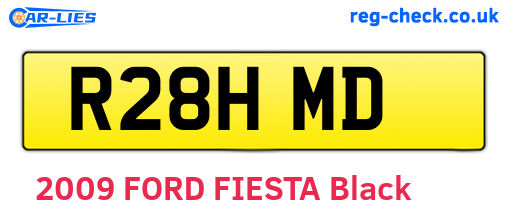 R28HMD are the vehicle registration plates.