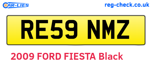 RE59NMZ are the vehicle registration plates.
