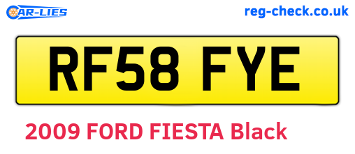 RF58FYE are the vehicle registration plates.