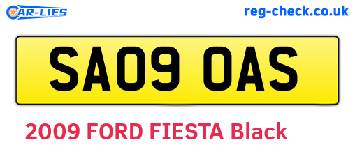 SA09OAS are the vehicle registration plates.