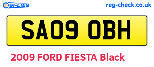 SA09OBH are the vehicle registration plates.
