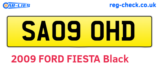 SA09OHD are the vehicle registration plates.