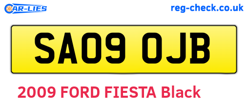 SA09OJB are the vehicle registration plates.