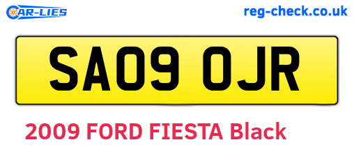 SA09OJR are the vehicle registration plates.