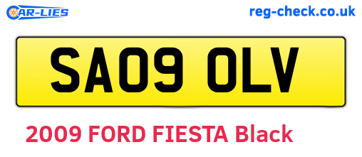 SA09OLV are the vehicle registration plates.